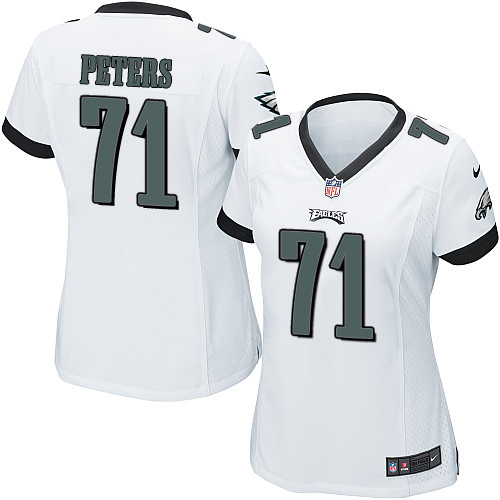 Women's Elite Jason Peters Nike Jersey White Road - #71 NFL Philadelphia Eagles